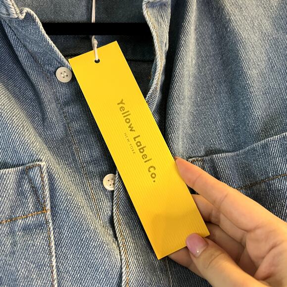 Yellow the label Yelabel Denim button down shirt blue size XS New - Picture 6 of 8